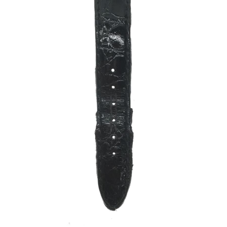 GUCCI◇クォーツ腕時計/アナログ/レザー/SLV/BLK//ローマン GUCCI◇クォーツ腕時計/アナログ/レザー/SLV/BLK//ローマン