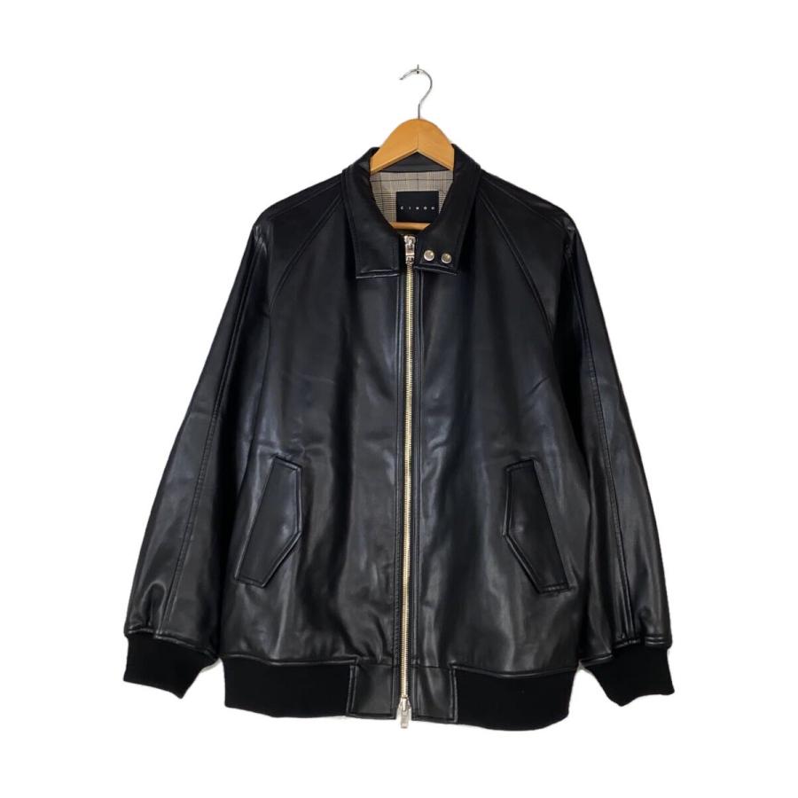 CINOH LEATHER HARRINGTON JACKET Faux Leather Lacquered Harrington