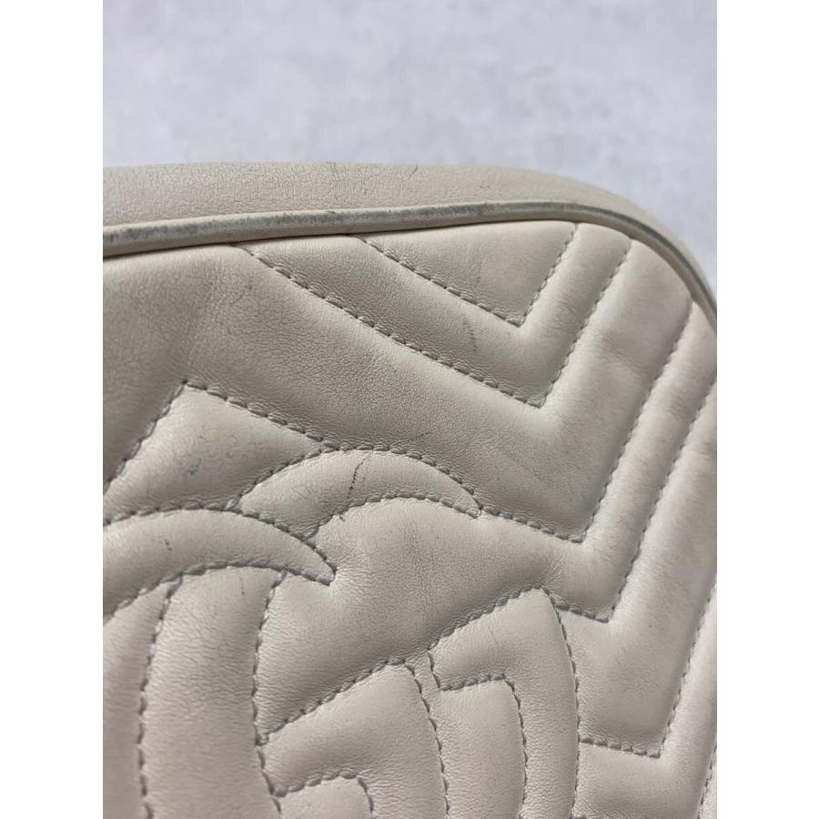 GUCCI◇チェーンショルダーバッグ_GGマーモント_キルティング/レザー