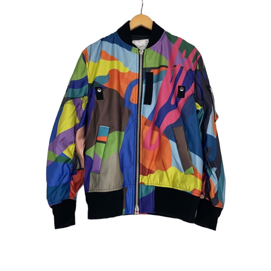 【本日限定】sacai 21aw ma-1 nylon BLOUSON sacai◇21AW/MA-1 Blouson/ブルゾン/2/ナイロン/マルチカラー/カモフラ