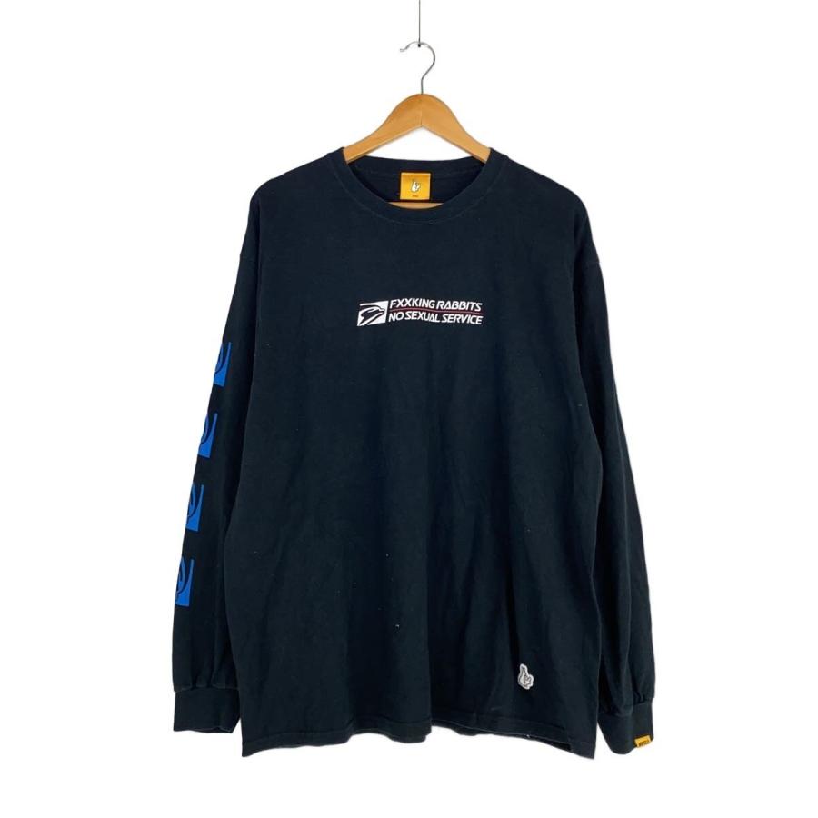 FR2◇長袖Tシャツ/XL/コットン/ブラック : セカンドストリート