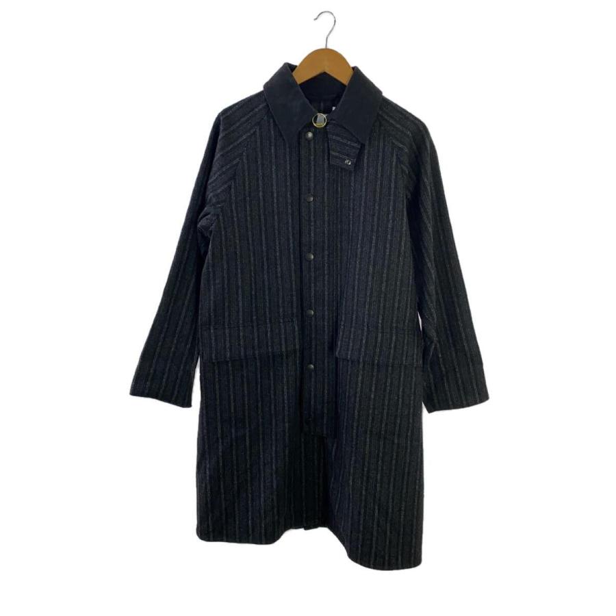 Barbour◇FOX BROTHERS/flannel/コート/36/ウール/ブラック Barbour◇FOX BROTHERS/flannel/コート/36/ウール/ブラック