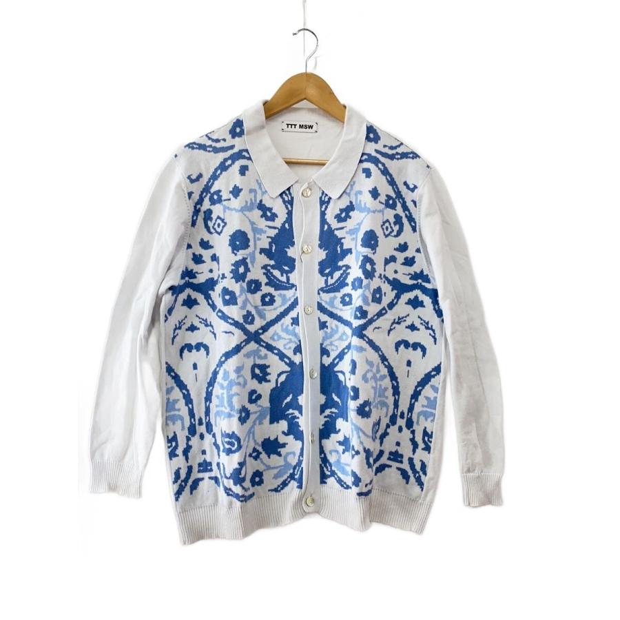 ttt_msw カーディガン　ペルシャ TTT_MSW◇21SS/ペルシャカーディガン(薄手)/L/コットン/WHT/TTT-2021SS