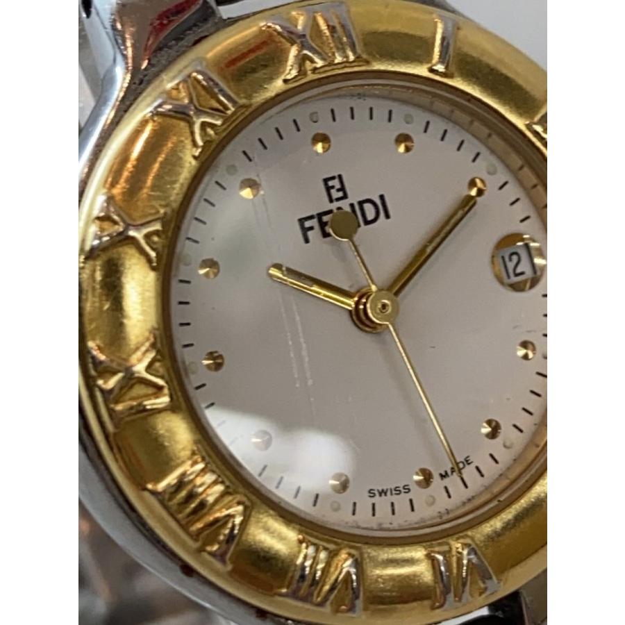 Fendi クォーツ腕時計 FENDI◇クォーツ腕時計/アナログ/ステンレス/ホワイト/シルバー