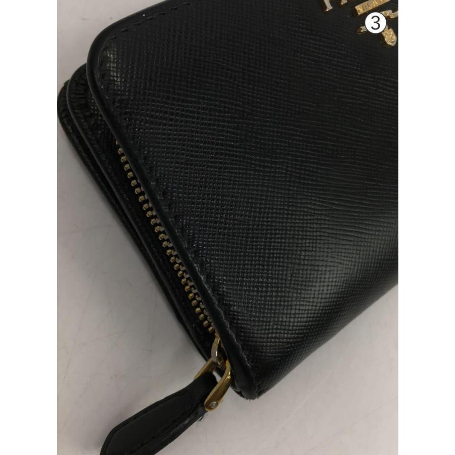 PRADA◆2つ折り財布/レザー/BLK/無地/レディース/1ML225//｜ssol-shopping｜07