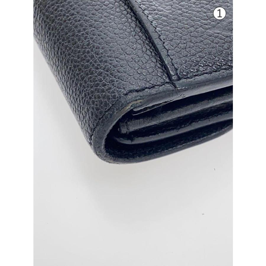LOUIS VUITTON / ポルト・フォイユ・サラ_モノグラム・アンプラント_BRD/牛革/BRD/レディース LOUIS VUITTON◇ポルト・フォイユ・サラ_モノグラム・アンプラント_BLK