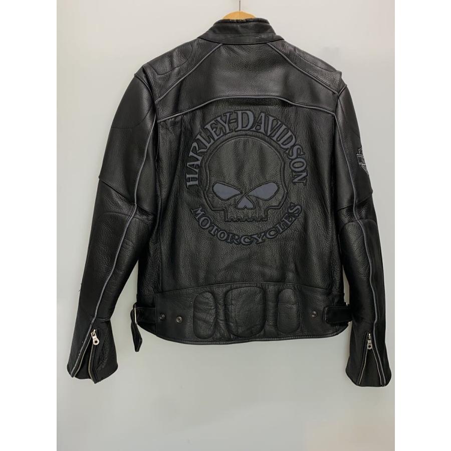 Harley-Davidson レザージャケット　シングルライダース　本革　M HARLEY DAVIDSON◇シングルライダースジャケット/M/レザー/BLK/無地