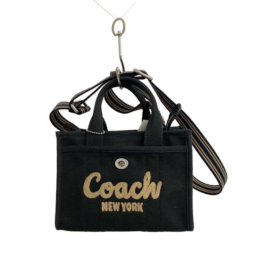 COACHコーチ　カーゴトートバッグ　キャンバス CP164　ブラック COACH◇トートバッグ/キャンバス/BLK/無地/CP164/カーゴトート