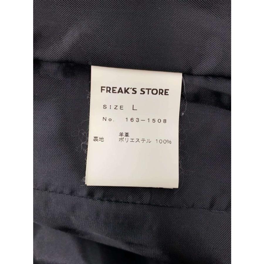 FREAK'S STORE◇ダブルライダースジャケット/L/レザー/BLK/163-1508