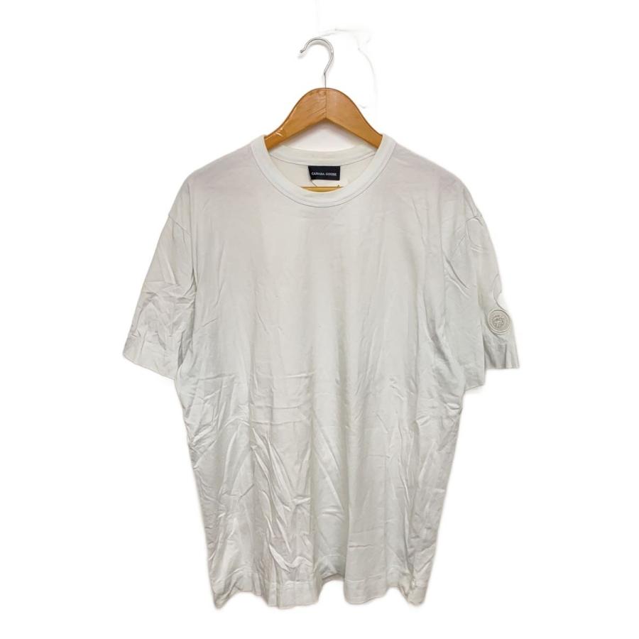 CANADA GOOSE◇Gladstone Relaxed T-Shirt/Tシャツ/L/コットン/WHT 