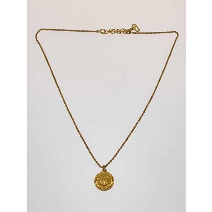 Christian Dior◇コインネックレス/--/GLD/トップ有/レディース Christian Dior コイン ネックレス