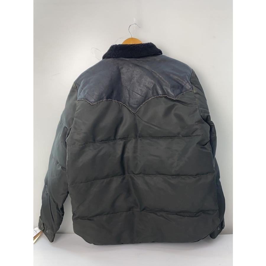 RRL◇シアリングカラーレザーヨークジャケット/24FW/L/レザー/BLK 