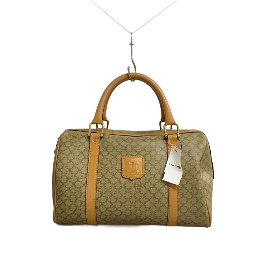 CELINE　ハンドバッグ　オールド セリーヌ　マカダム　M13 ミニボストン CELINE◇セリーヌ/M13/マカダムミニボストン/ハンドバッグ/レザー