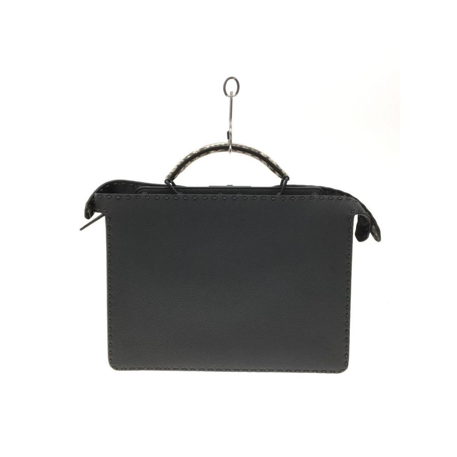 FENDI◇ピーカブー/パイソン/バッグ/レザー/GRY : セカンドストリート