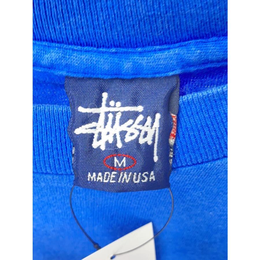 STUSSY◇OLD STUSSY/90s/USA製/紺タグ/Tシャツ/S/コットン/BLU 