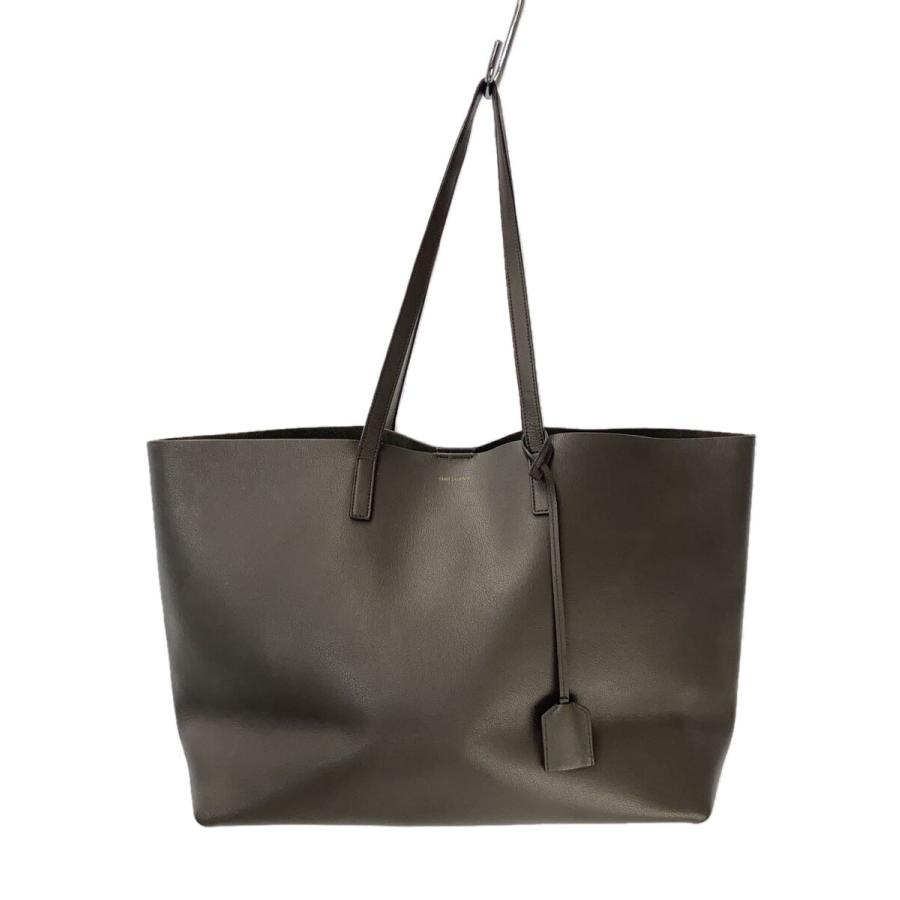SAINT LAURENT◇トートバッグ/レザー/GRY/394195.1115 : セカンド