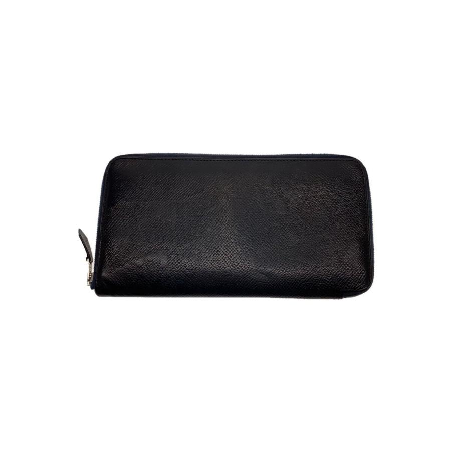 HERMES◇長財布/--/NVY/無地/メンズ/アザップシルクイン : セカンド 
