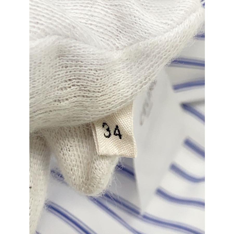 CELINE◇半袖シャツ/34/コットン/WHT/ストライプ/2C751251R : セカンド 