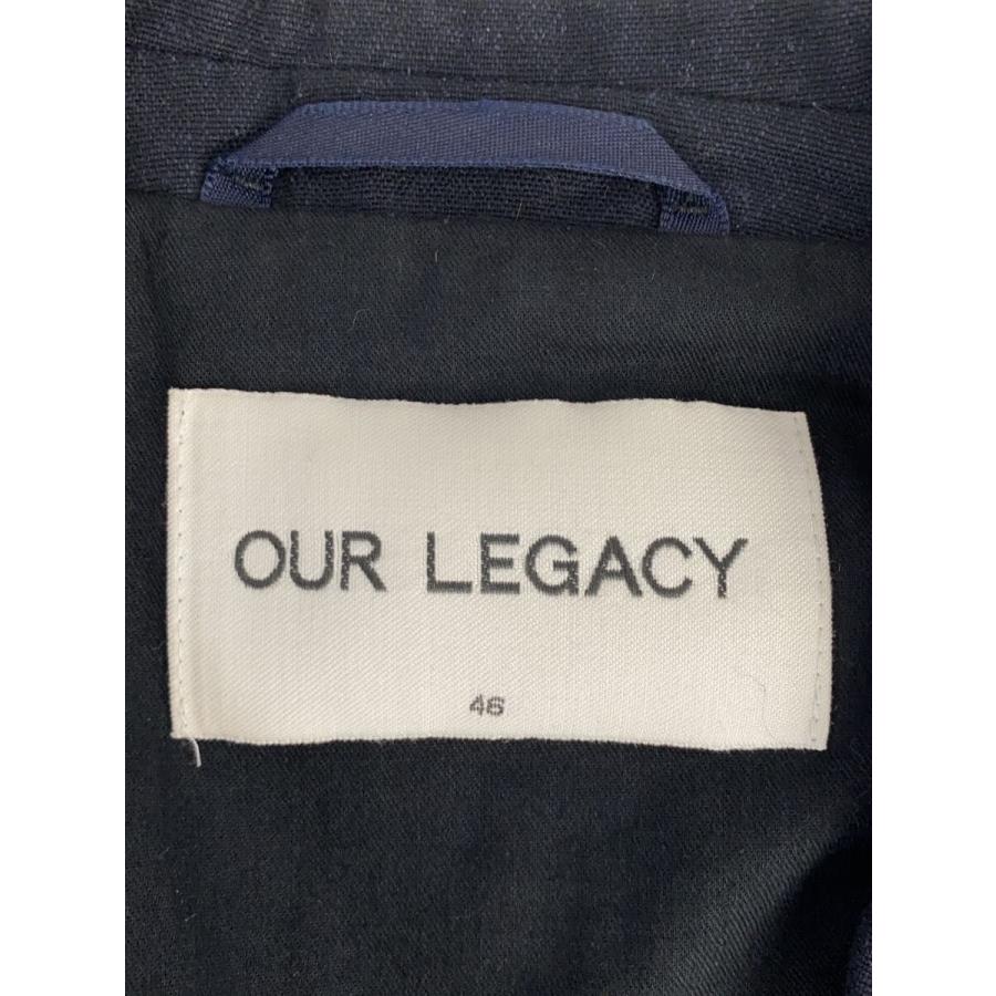 OUR LEGACY / コットンシルク/三つボタン/テーラードジャケット/46/シルク/BLK// OUR LEGACY◇コットンシルク/三つボタン/テーラードジャケット/46