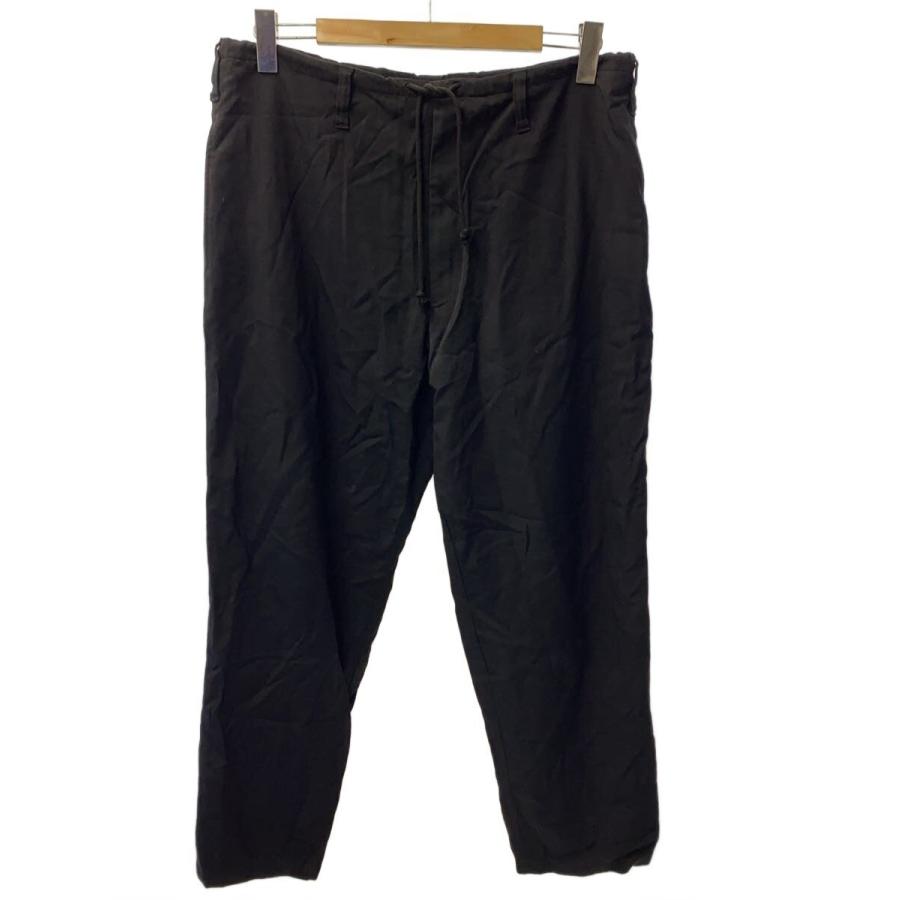 YOHJI YAMAMOTO / ボトム/SS/ウール/ブラック/無地 yohji yamamoto POUR HOMME◇ボトム/1/ウール/BLK/HW-P10-100