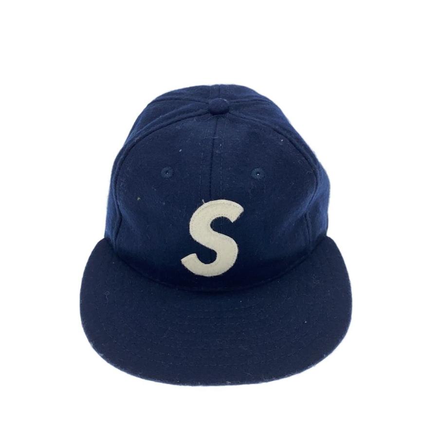 Supreme Ebbets S Logo キャップ 7 3/8 Supreme◇×Ebbets Field Flannels/S logo/キャップ/7 3/8/ウール/NVY