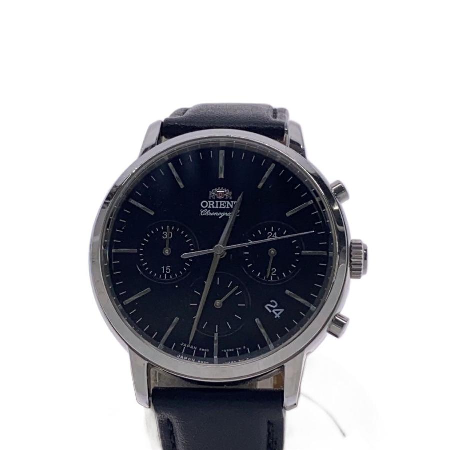 ORIENT◇腕時計/アナログ/レザー/BLK/BLK/RMD0-UAB0 : セカンド