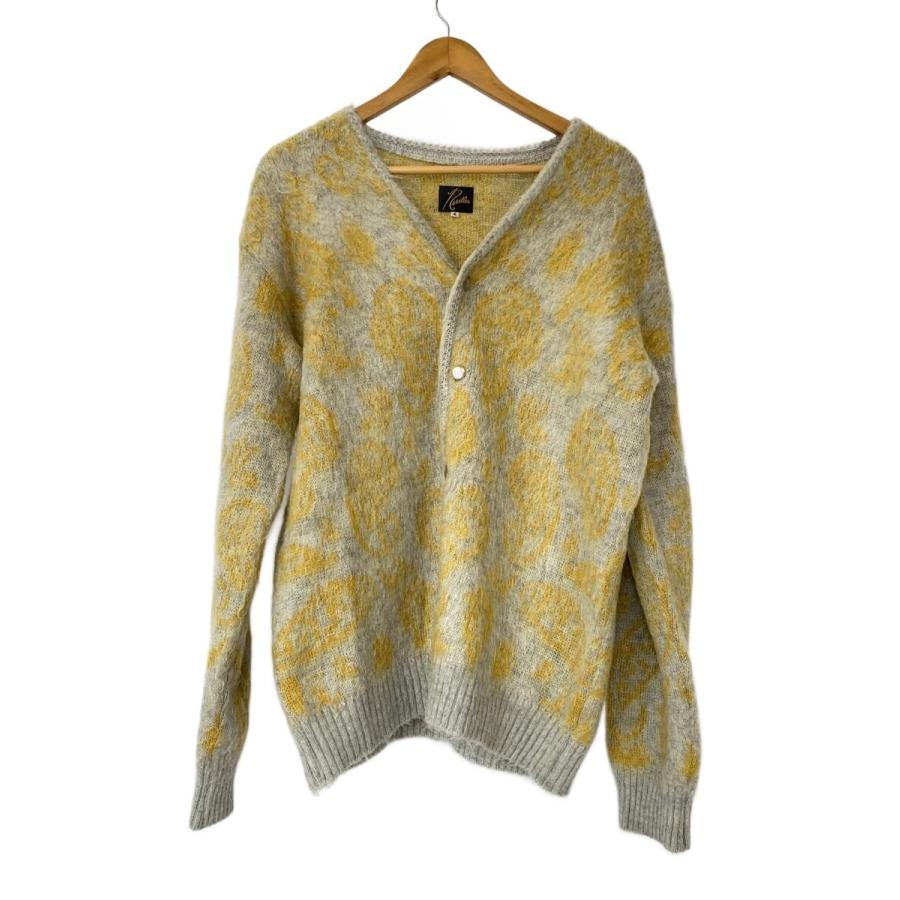 Needles◇カーディガン(厚手)/S/モヘア/YLW/総柄/HM379 : セカンド