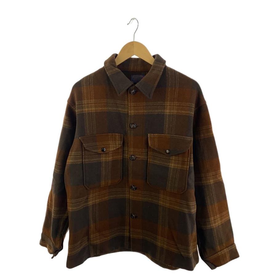PENDLETON◇USA製/70s/ジャケット/L/ウール/BRW/チェック : セカンド 