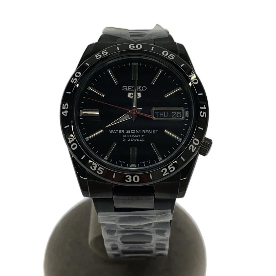 SEIKO 腕時計 7S26-02T0 裏スケ 稼働 スケルトン バンド訳あり SEIKO◇SEIKO5/裏スケルトン/自動巻腕時計/アナログ/ステンレス/BLK
