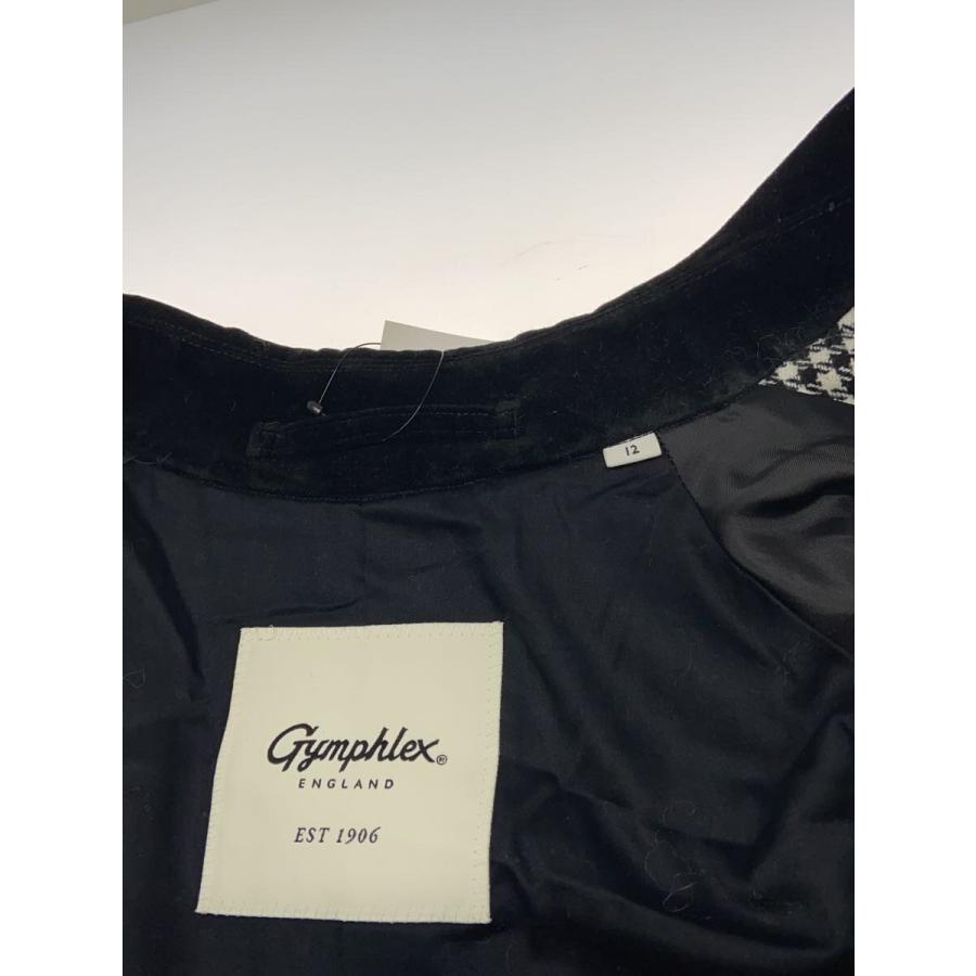 Gymphlex◇コート/12/ウール/WHT/千鳥格子/GY-A0552// : セカンド