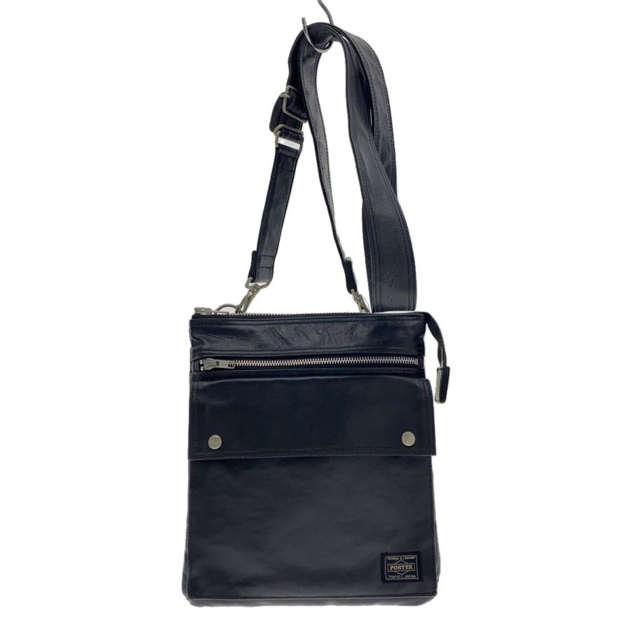 PORTER / ショルダーバッグ/--/BLK/無地/873-19658 PORTER◇ショルダーバッグ・フリースタイル・M/キャンバス/BLK/無地
