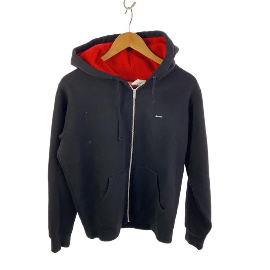 Supreme◇ジップパーカー/S/コットン/BLK/Contrast Zip Up Hooded