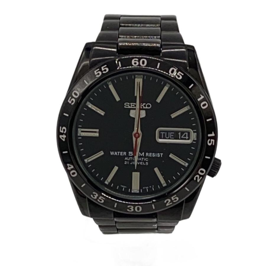 【ヨシ】SEIKO 5 7S26-02T0 自動巻き 50m防水 SEIKO◇自動巻腕時計/アナログ/ステンレス/BLK/BLK/SS/7S26-02T0