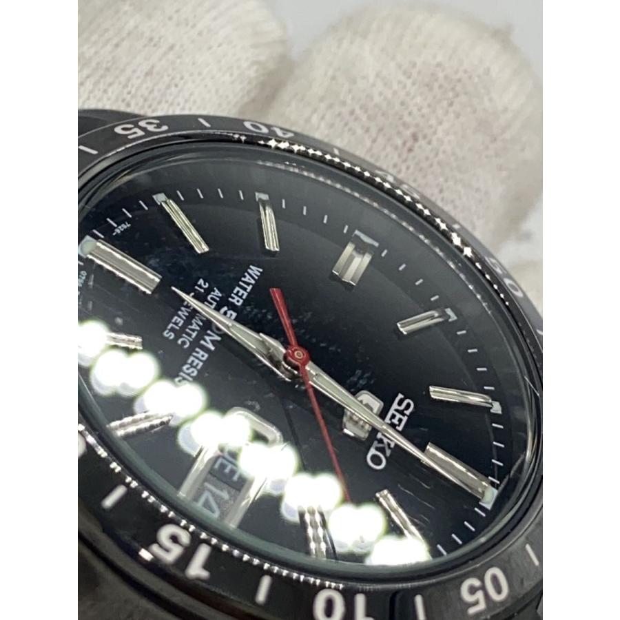 SEIKO◇自動巻腕時計/アナログ/ステンレス/BLK/BLK/SS/7S26-02T0