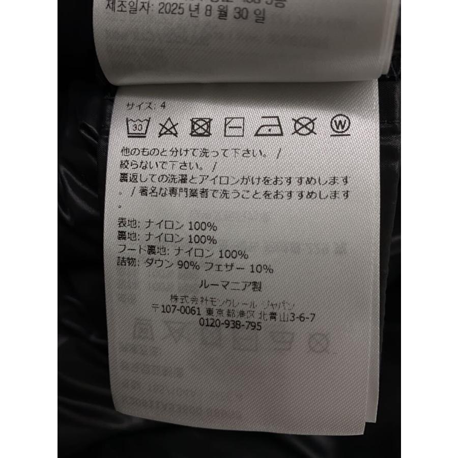 MONCLER◆ダウンジャケット/4/ナイロン/BLK/K20911A53600の画像