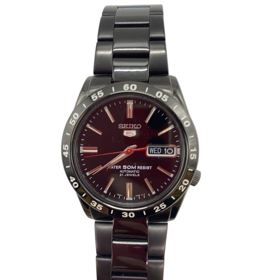 SEIKO◇自動巻腕時計/アナログ/ステンレス/BLK/BLK/7S26-02T0