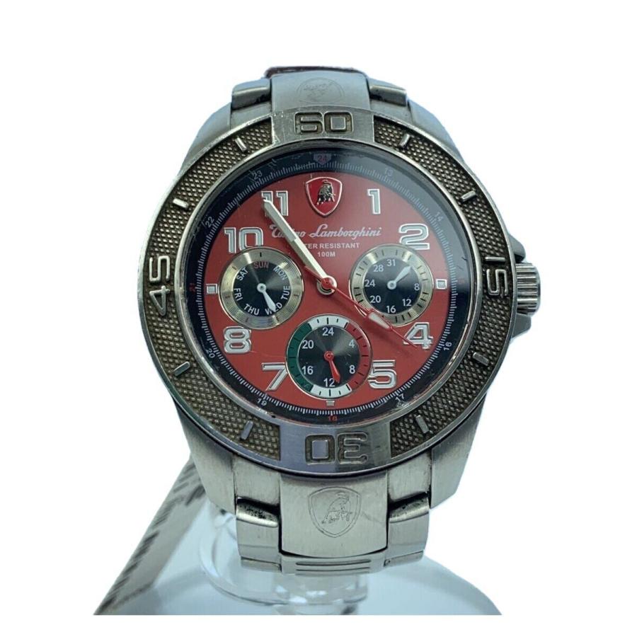 Tonino Lamborghini 腕時計 100m防水 Tonino Lamborghini◇腕時計/アナログ/ステンレス/RED/SLV/cg212m/100m