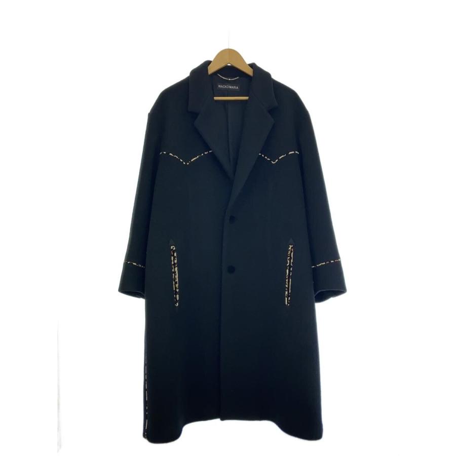 WACKO MARIA◇WESTERN COAT/ロングコート/M/ウール/BLK/無地