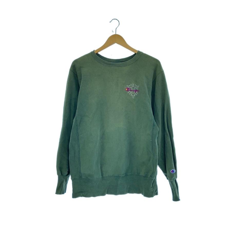 Champion◇90s/刺繍タグ/リバースウィーブ/スウェット/L/コットン/GRN