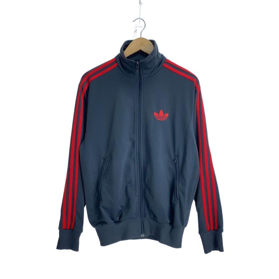 adidas◇ロゴ刺繍/トラックジャケット/ジャージ/S/ポリエステル/BLK