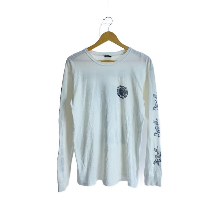 STUSSY◇BOB MARLEY/ロンT/長袖Tシャツ/M/コットン/WHT/プリント