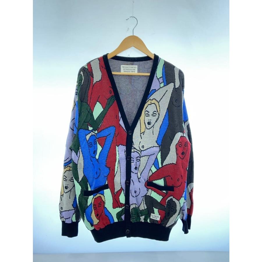 WACKO MARIA◇22s/天国東京女/ジャガードニット/カーディガン(薄手)/M
