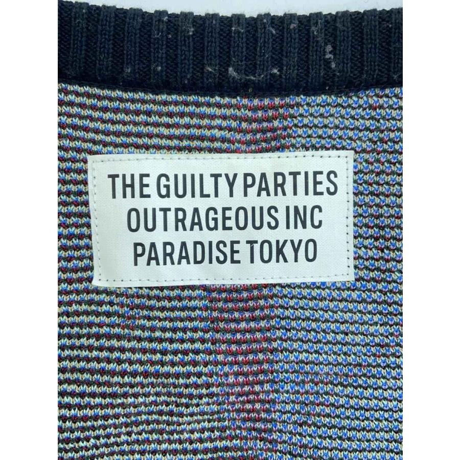 WACKO MARIA 天国東京百女柄図 ジャガード ニット カーディガン WACKO MARIA 天国東京百女柄図 ジャガード ニット カーディガン