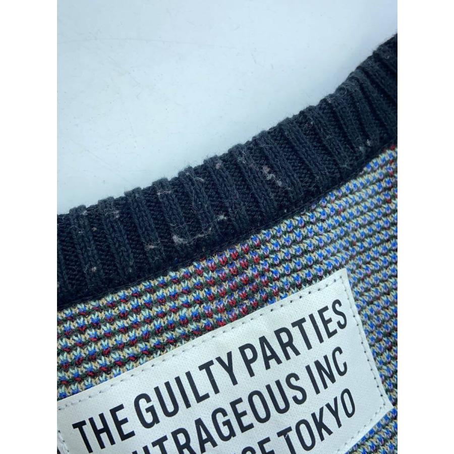 WACKO MARIA 天国東京百女柄図 ジャガード ニット カーディガン WACKO MARIA 天国東京百女柄図 ジャガード ニット カーディガン