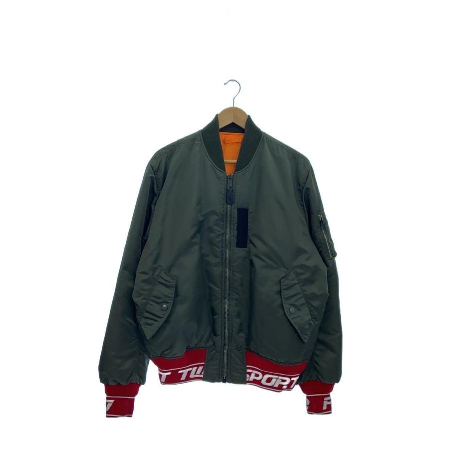 ALPHA INDUSTRIES◇MA-1/フライトジャケット/L/ナイロン/KHK/MIL