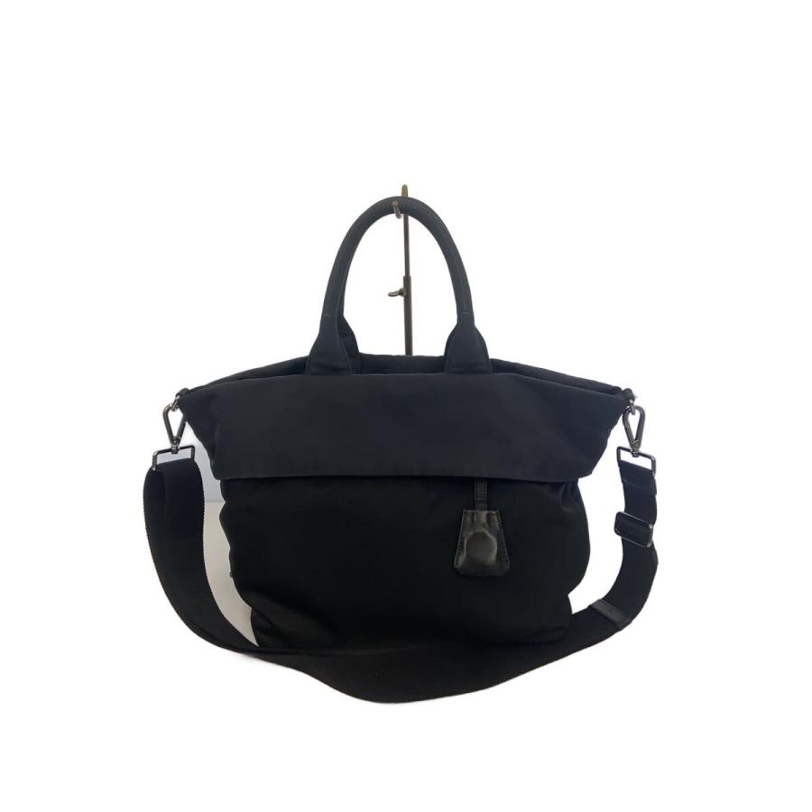 PRADA プラダ リバーシブル トートバッグ ナイロンレザー ブラックネイビー PRADA◇2WAY/リバーシブル/トートバッグ/ナイロン/NVY×ブラック
