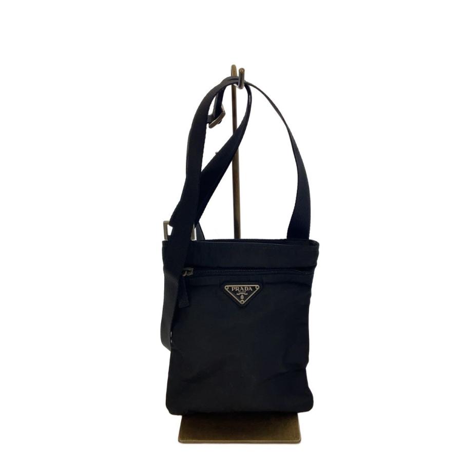 PRADA ブラック ショルダーバッグ PRADA◇ショルダーバッグ/ナイロン/BLK PRADA◇ショルダーバッグ