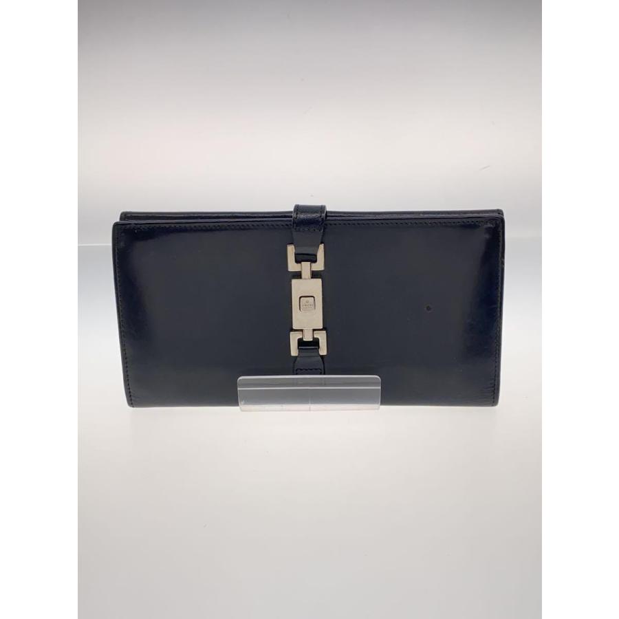 GUCCI◇長財布_ジャッキー/レザー/BLK/無地/メンズ : セカンド