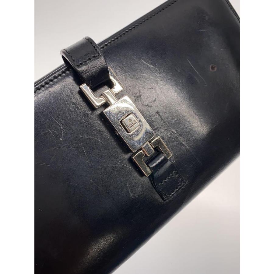 GUCCI◇長財布_ジャッキー/レザー/BLK/無地/メンズ : セカンド