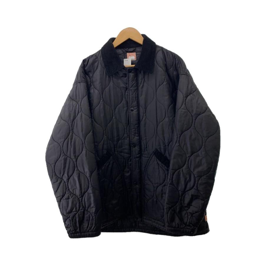 HINSON◇キルティングジャケット/L/ナイロン/BLK/無地/233-1582